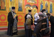 Преосвященнейший Мстислав, епископ Тихвинский и Лодейнопольский, совершил вечерню с чином прощения в Кафедральном соборе г.Тихвина